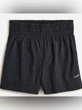 J. Crew Smocked Beach Short - Black, Size XL